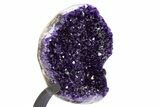 Amethyst Geode With Metal Stand - Uruguay #306894-2